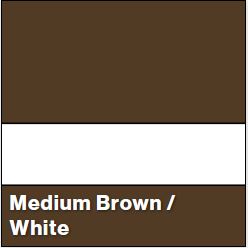 Medium Brown/White SATIN 1/16IN - Rowmark Satins